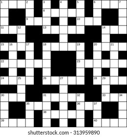 Empty 15x15 Squares Britishstyle Crossword Grid Stock Illustration ...