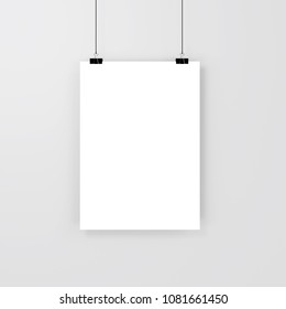 White Poster On Concrete Background Stock Illustration 232574767