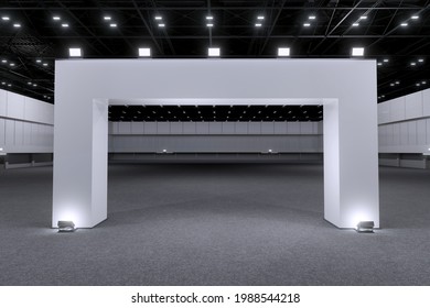 Empty Archway.Pop Up Banner Media Display,3d Render.