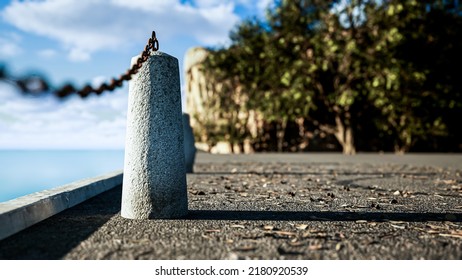 Empty Asphalt Highway And Blue Sea Nature Landscape 3d Rendering