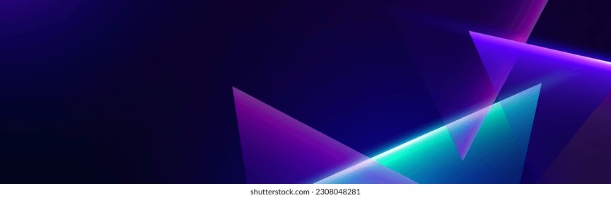 Empty background scene. Dark street reflection on the wet pavement. Ray neon light in the dark, neon figures, smoke. Abstract neon background. Blue, purple. geometric background. Stage laser show. - Powered by Shutterstock