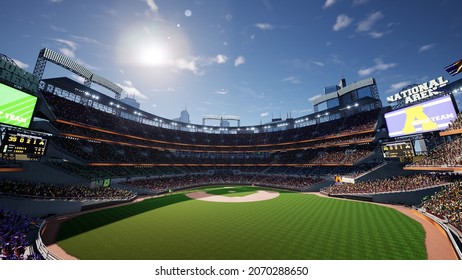 Empty Baseball Stadium Arena Fans Crowd Stock Illustration 2070288650 ...