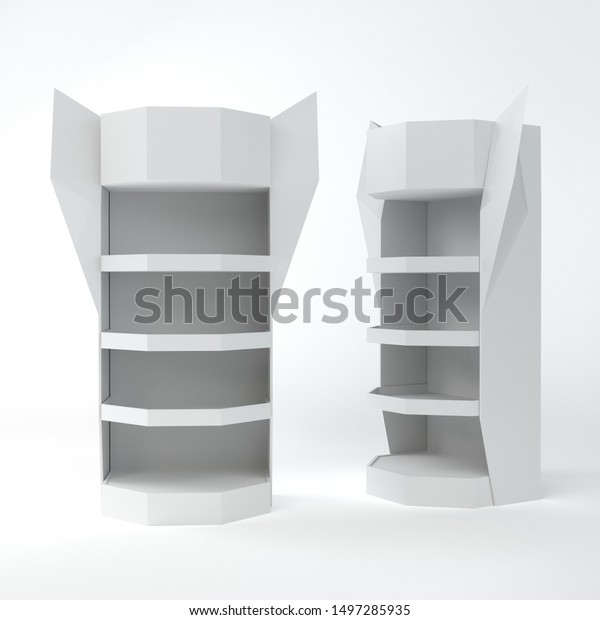 Empty Blank Pos Shelf Template Products Stock Illustration 1497285935