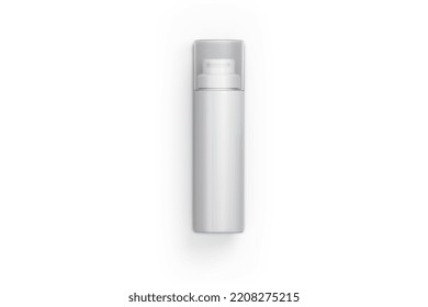 Empty Blank White Shaving Foam Or Gel Mockup Isolated On White Background. 3d Rendering.