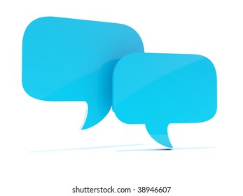 Empty Blue Chat Boxes Isolated On Stock Illustration 38946607 ...