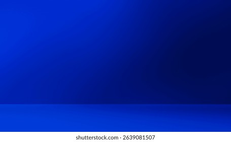 Empty blue room studio