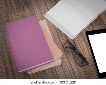 Empty book mockup template.