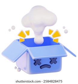 Empty Box Error 404 3D Icon