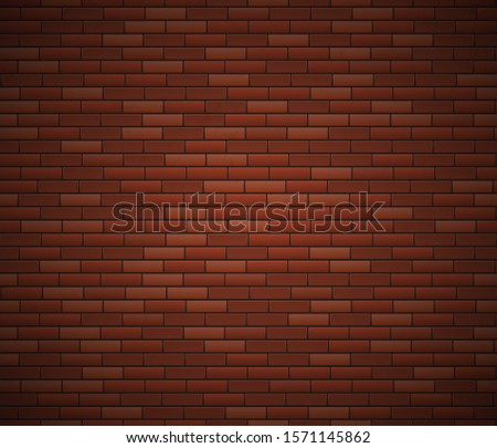 Empty Brick Wall Surface. Old Red Brick Wall Background. Urban Wall Texture. Illustration