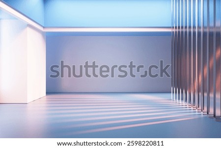Empty building structure with creative geometries, 3d rendering. Non of any AI-generated content in the picture.