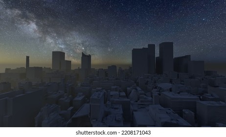 empty city landscape 3d render