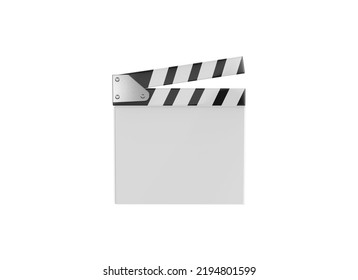 Empty Clapper Board Isolated On White Background Filming Board Directing Board 3d Render