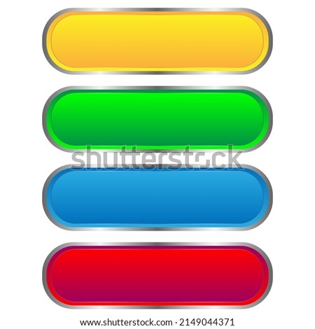Empty colorful button set with shadow for web in white background.Colored buttons set.Button jpg flat illustration design of button, button colorfull, suitable used for application, business, website.