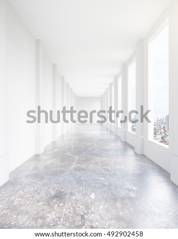 Similar – Image, Stock Photo Empty hallway Stone