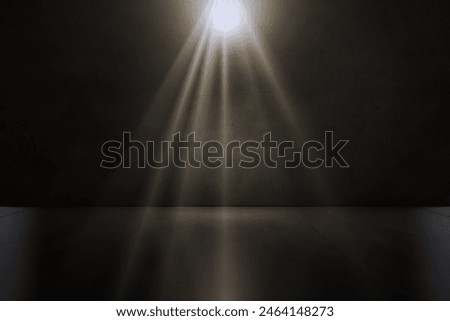 Empty concrete display.The backdrop for exhibition ,booth,product. Wall for the conference.background Sunshine natural shadow for entertainment,concert,event. 3d Background for mock up.3d render.