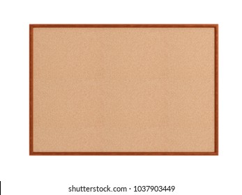 Empty Cork Board (noticeboard) Isolated On White. Mockup Template - 3D Rendering