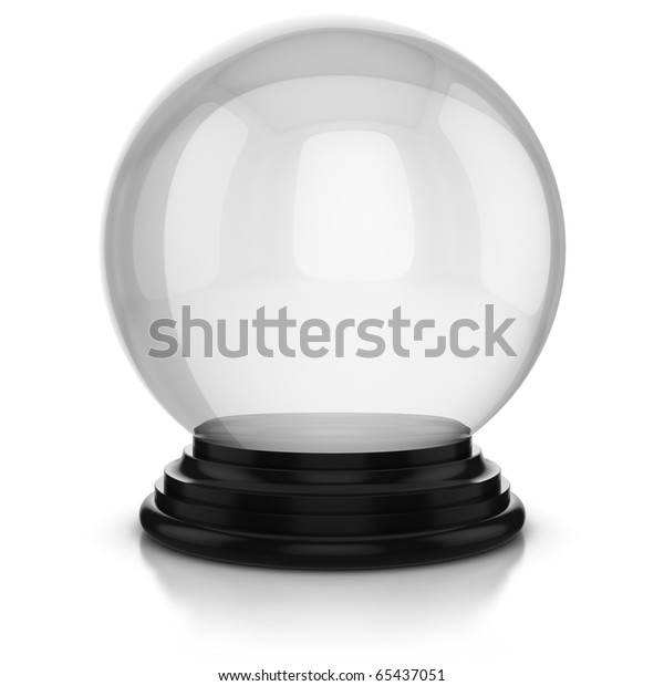 Empty Crystal Ball Isolated Over White Stock Illustration 65437051