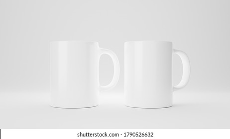 Empty cup mockup. 3d rendering. - Shutterstock ID 1790526632