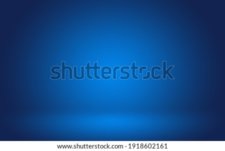 Empty Dark blue room with gradient blue abstract background for display your product