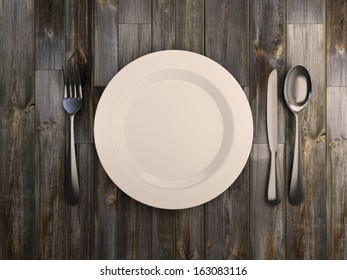 Empty Dinner Plate Concept