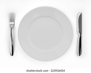 Empty Plate Word Eat Me Fork Stock Photo 1593083389 | Shutterstock