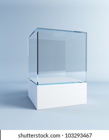 Empty Display Case, 3d Render