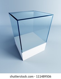 Empty Display Case, 3d Render