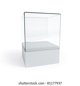 Empty Display Case, Isolated 3d Render