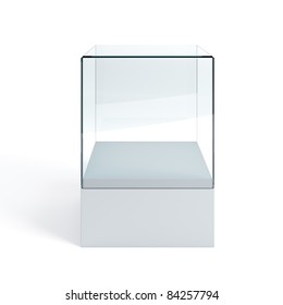 Empty Display Case, Isolated 3d Render
