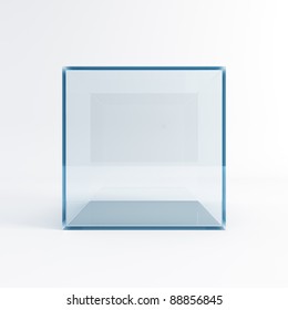 Empty Display Case, Isolated 3d Render