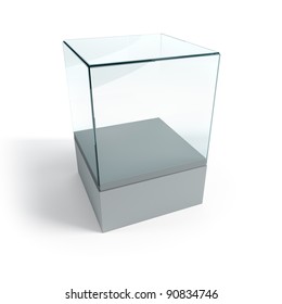 Empty Display Case, Isolated 3d Render