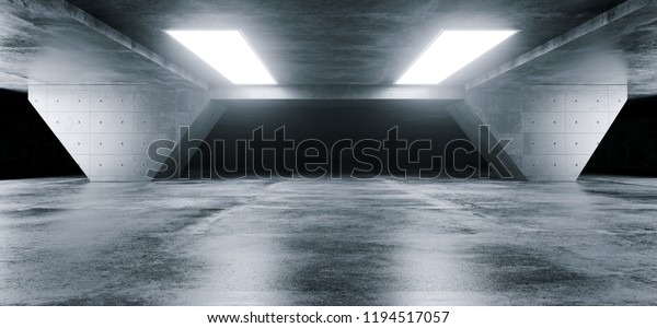 空のエレガントなモダングランジ暗いリフレットコンクリートの地下トンネルの部屋と明るい白い光の背景に壁紙3dレンダリングイラスト のイラスト素材