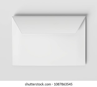 Empty Envelope Template For Post Card, Letters, Advertisement. Paper Mock Up. 3D Rendering.