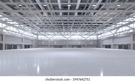 Empty exhibition hall center. backdrop for exhibition stands.3d render.