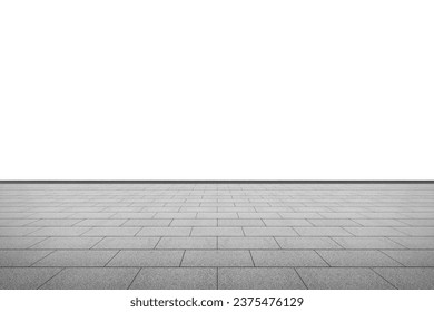 Empty floor top isolated on white background for display or mockup product