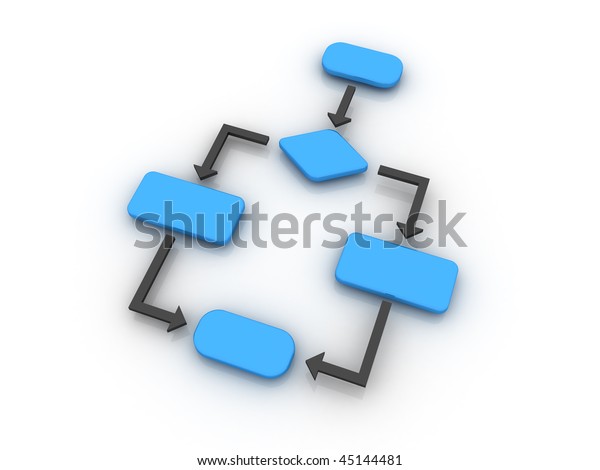 Empty Flow Chart Diagram Which Usually Stock Illustration 45144481