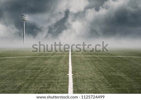 Similar – Football field by the sea at sunset, Azores