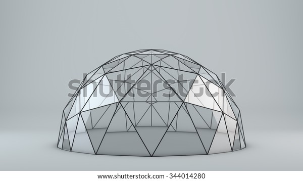 Empty glass\
dome
