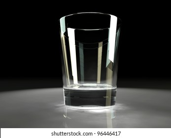 Empty Glass With Refractive Caustic Effects