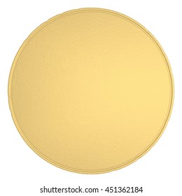 Empty gold coin. Isolated on white background. Include clipping path. 3d render - Shutterstock ID 451362184