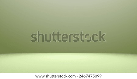 Empty green room background design for showcasing
