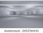 Empty hall exhibition centre.The backdrop for exhibition stands, booth,market,trade show.Conversation for activity,meeting.Arena for entertainment,event,sports.Indoor  for Factory,showroom.3d render.