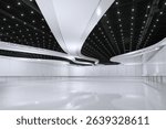 Empty hall exhibition centre.The backdrop for exhibition stands,booth,market,trade show.Conversation for activity,meeting.Arena for entertainment,event,sports.Indoor for Display,showroom.3d render.