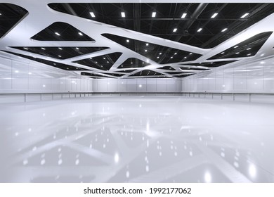 Empty hall exhibition centre.The backdrop for exhibition stands,booth elements.
Conversation centre for the conference.Big Arena for entertainment,concert,event.
Indoor stadium for sport.3D render.