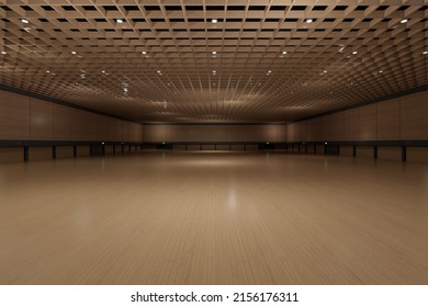 Empty Hall Exhibition Centre.The Backdrop For Exhibition Stand, Booth,gallery,trade Show.Conversation For Activity,meeting.Arena For Entertainment,event,sports.Indoor  Stadium,art Museum.3d Render.