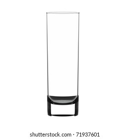 Empty Highball Glass Isolated On White.