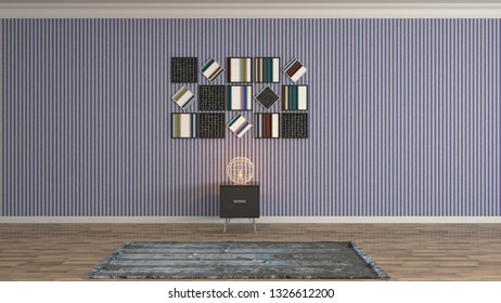 Empty interior. 3d illustration