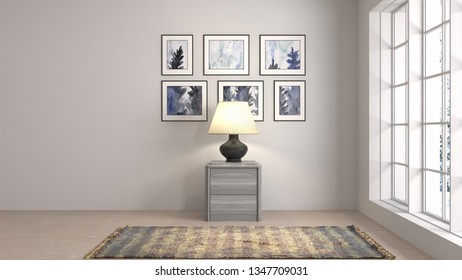 Empty interior. 3d illustration