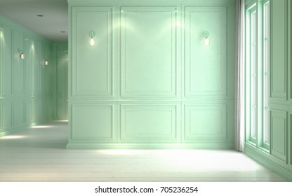 Empty Interior Pastel Pearl Pink Classic Stock Illustration 705236203