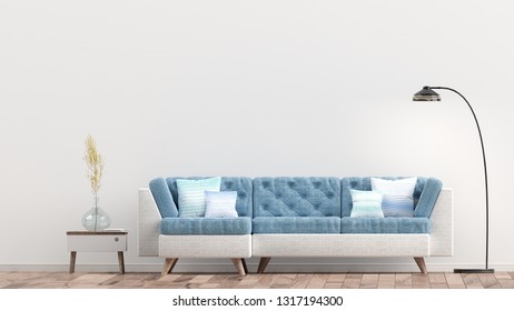 Modern Livingroom Interior Coastal Style Interior Stock Illustration ...